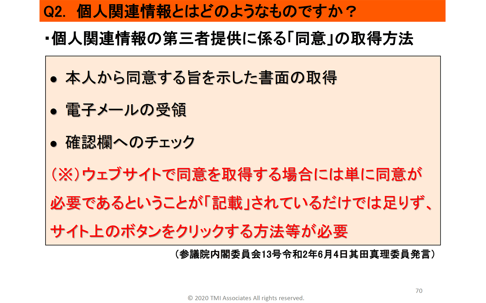 2020年7月21日開催TMI総合法律事務所・ウエストロージャパン共催ウェビナー資料より