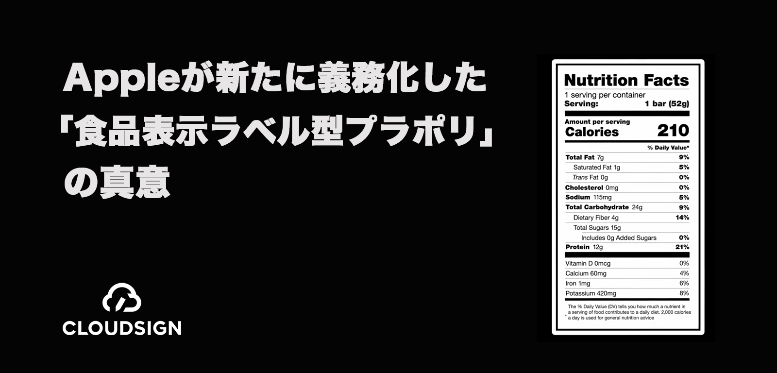 Appleが新たに義務化した「食品表示ラベル型プラポリ」の真意