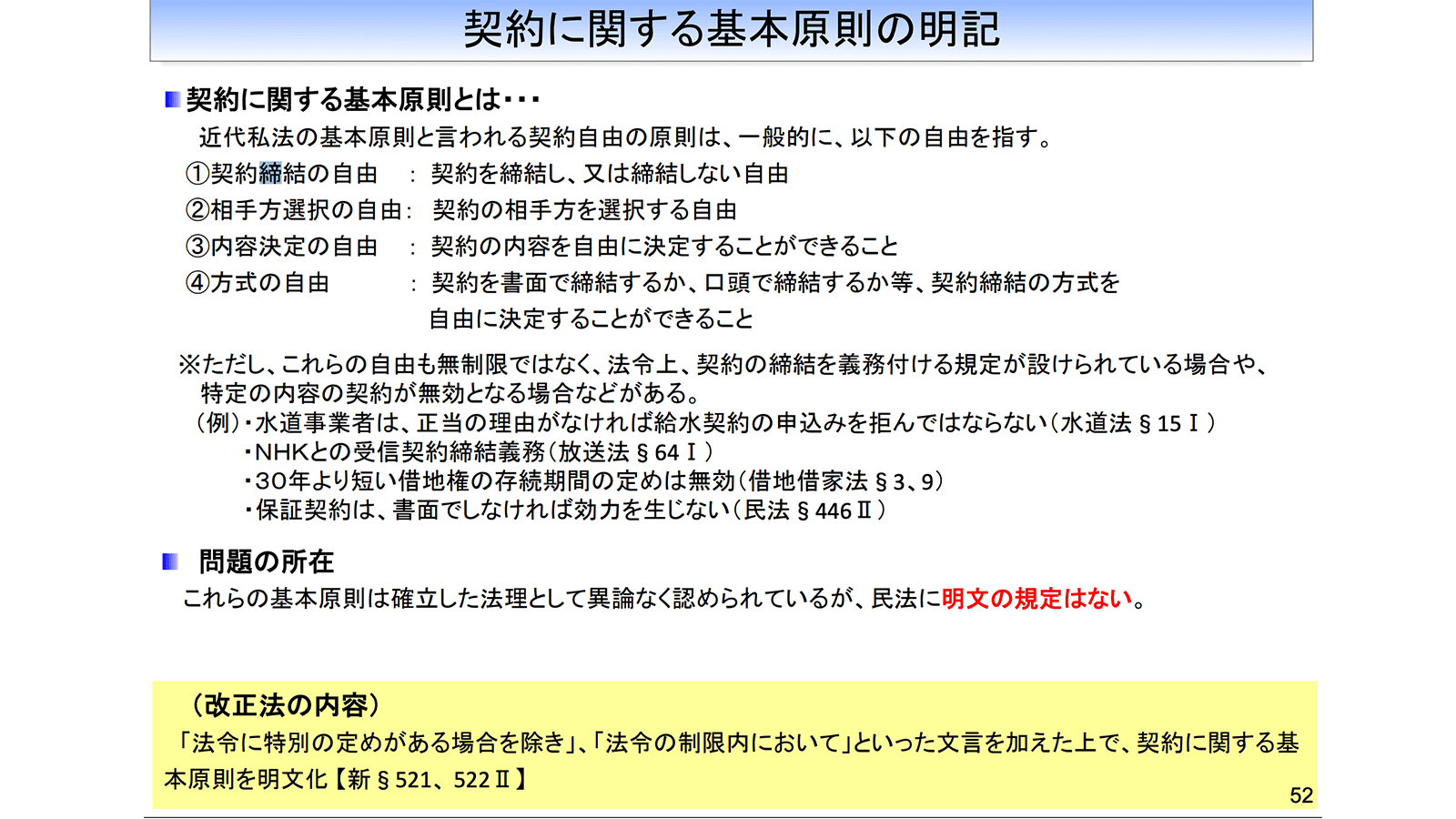 法務省 民法（債権関係）の改正に関する説明資料 http://www.moj.go.jp/content/001259612.pdf 2019年11月13日最終アクセス