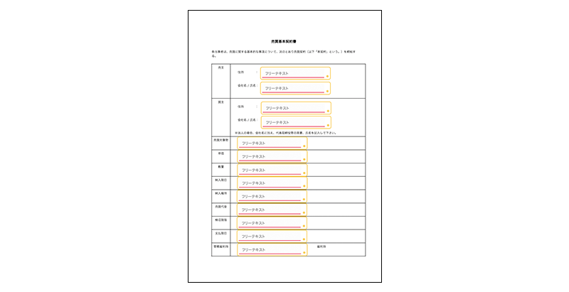 売買契約書とは 作成のコツと無料で使える雛形 クラウドサイン